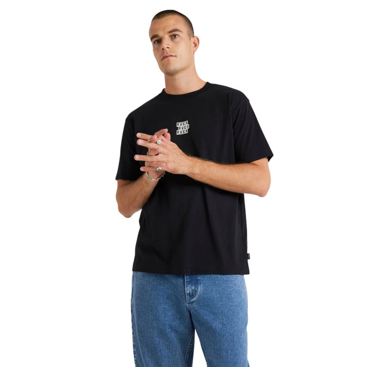 RVCA Blocked Short Sleeve Tee Black