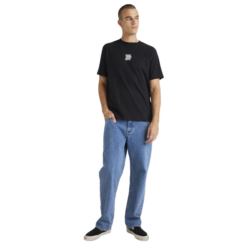RVCA Blocked Short Sleeve Tee Black