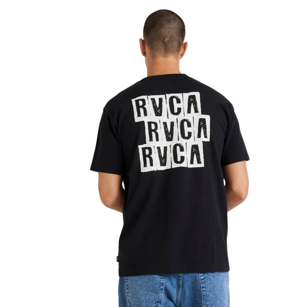 RVCA Blocked Short Sleeve Tee Black
