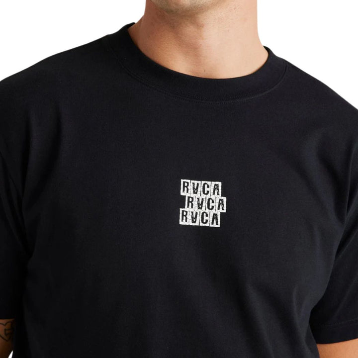 RVCA Blocked Short Sleeve Tee Black