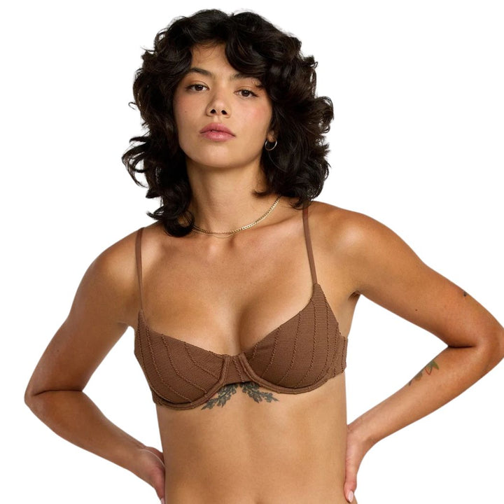 RVCA Chevy Grooves 90s Underwire Top Chocolate
