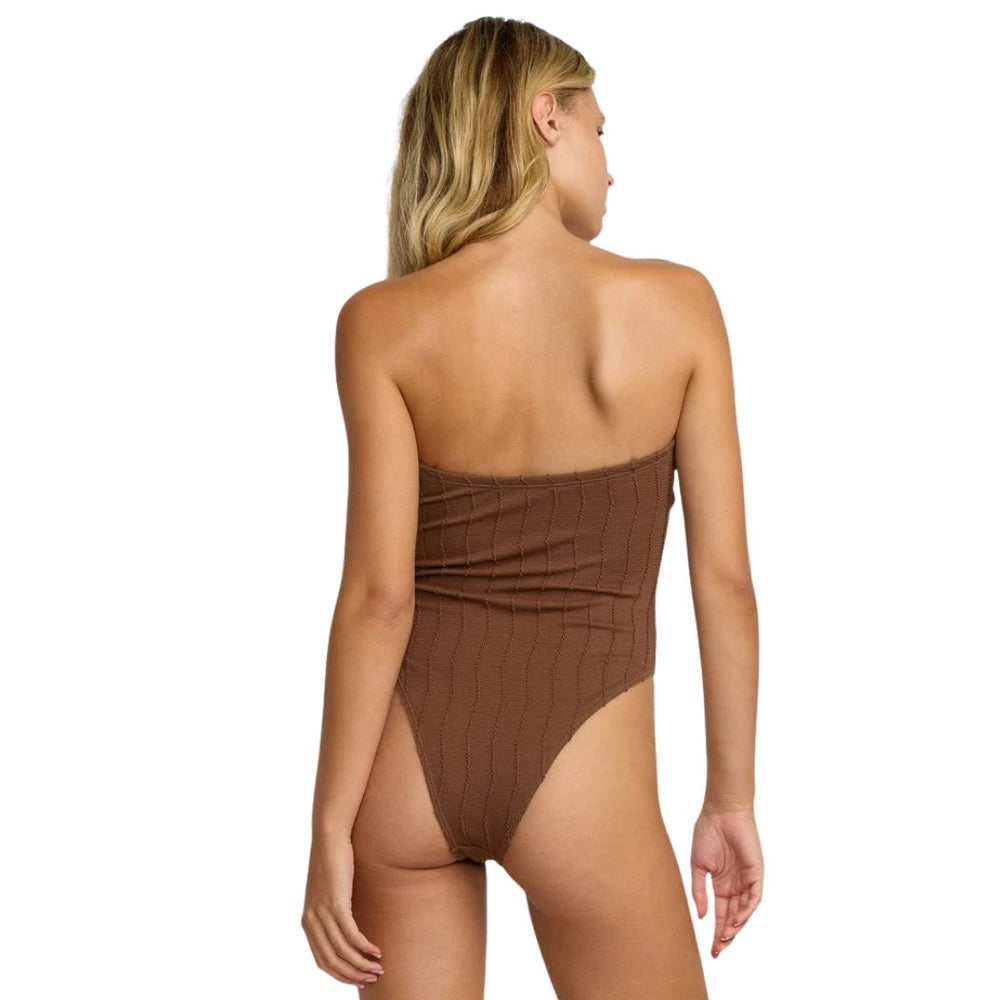 RVCA Chevy Grooves Bandeau One Piece Chocolate