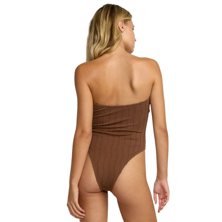 RVCA Chevy Grooves Bandeau One Piece Chocolate