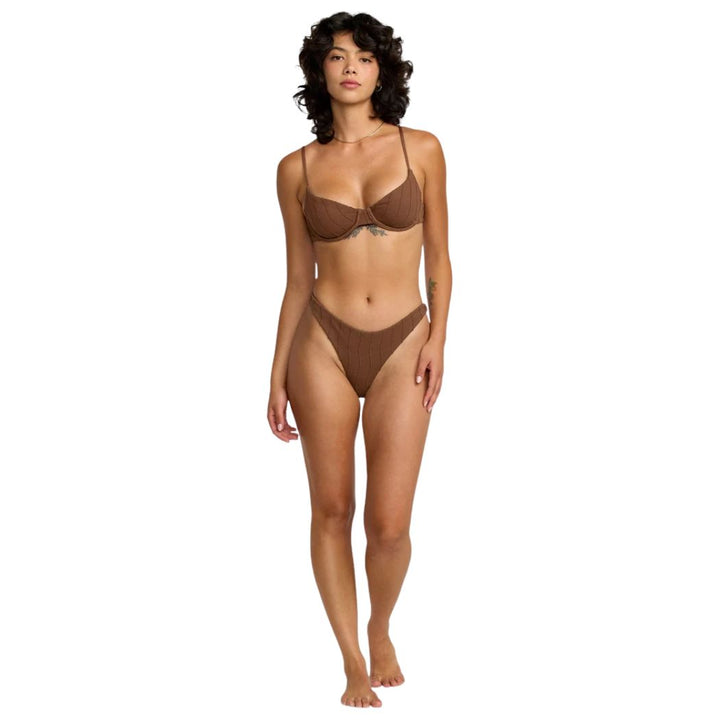 RVCA Chevy Grooves Ultra Skimpy Bikini Bottom Chocolate