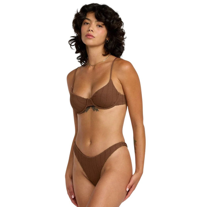 RVCA Chevy Grooves Ultra Skimpy Bikini Bottom Chocolate