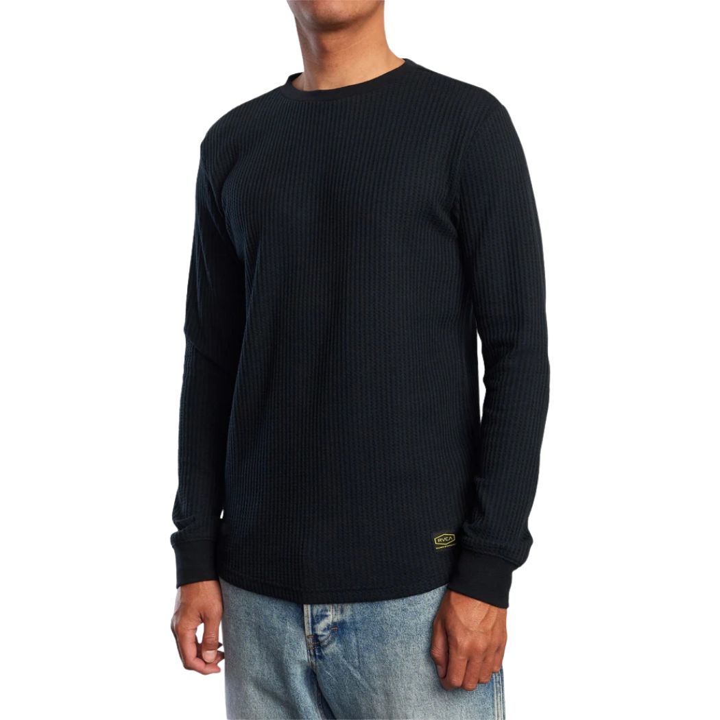 RVCA Dayshift Thermal Long Sleeve Tee Black