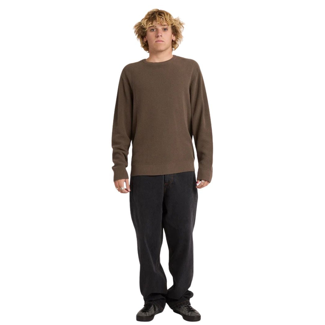 RVCA Duke Crew Knit Mocha