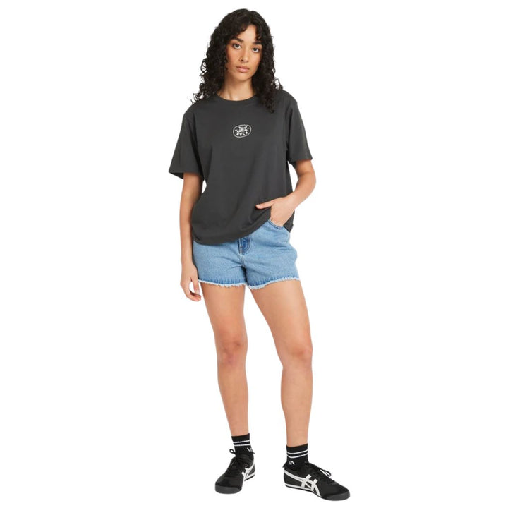 RVCA Electric Rose Easy Tee Black Wash