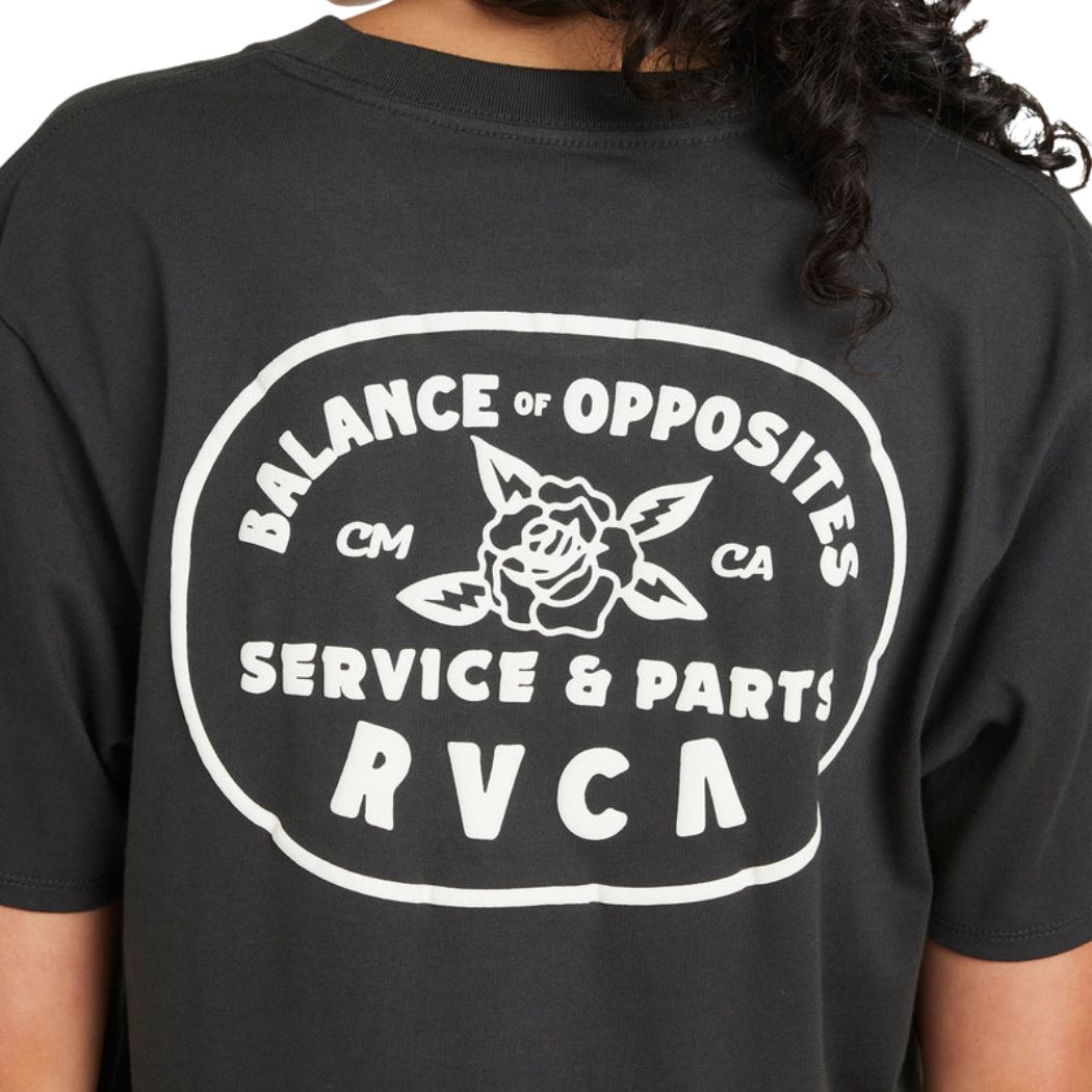 RVCA Electric Rose Easy Tee Black Wash