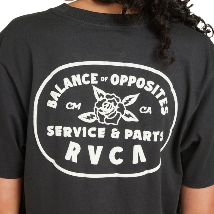 RVCA Electric Rose Easy Tee Black Wash