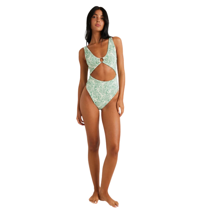 RVCA Exotica One Piece Granite Green