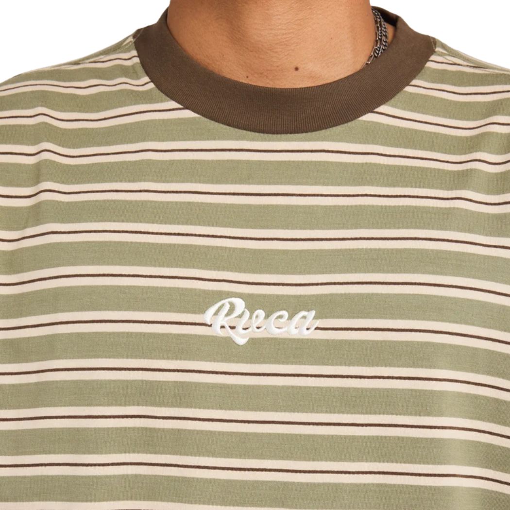 RVCA Exotica Stripe Tee Army