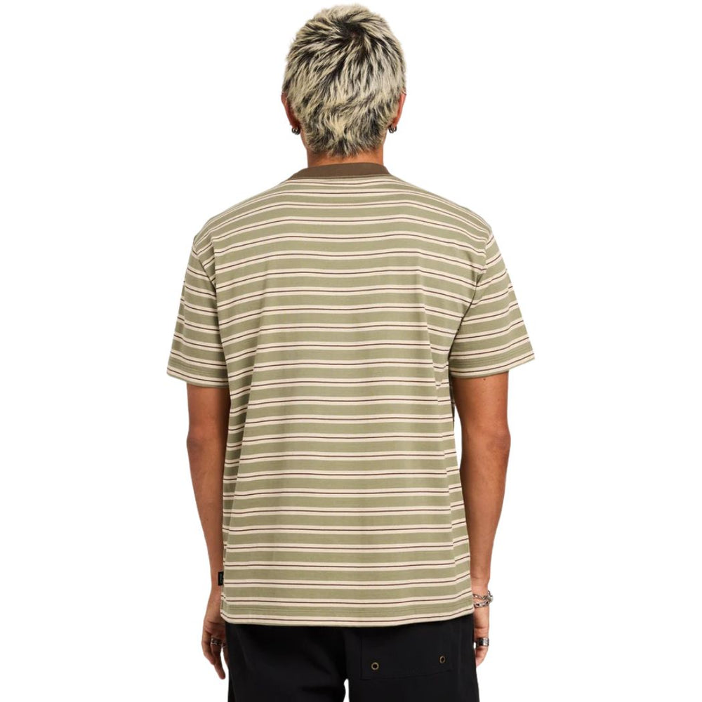 RVCA Exotica Stripe Tee Army