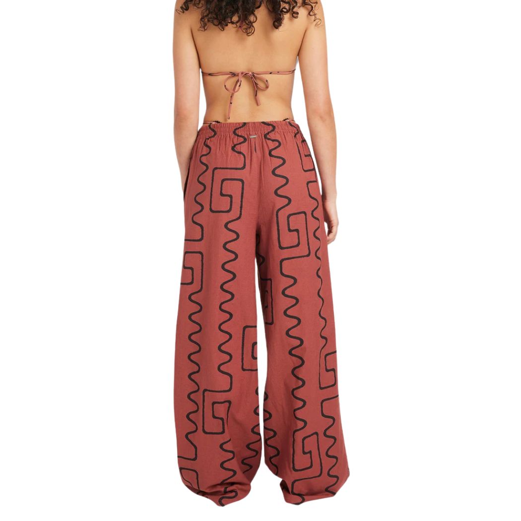 RVCA Farlow Elastic Linen Pants Mahogany