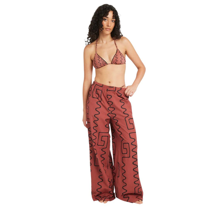 RVCA Farlow Elastic Linen Pants Mahogany