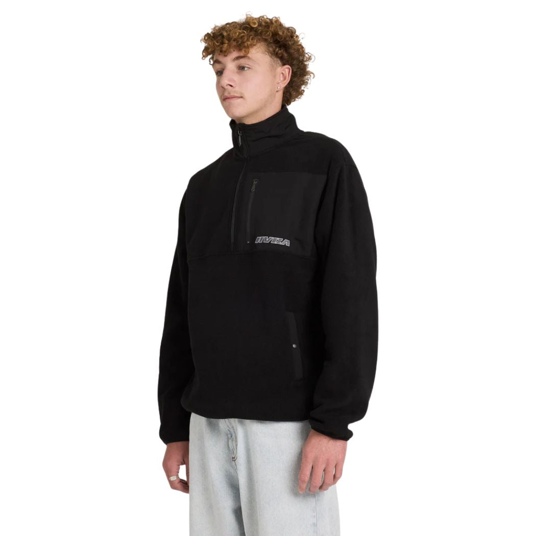 RVCA Go Mock Neck Fleece Jumper Rvca Black