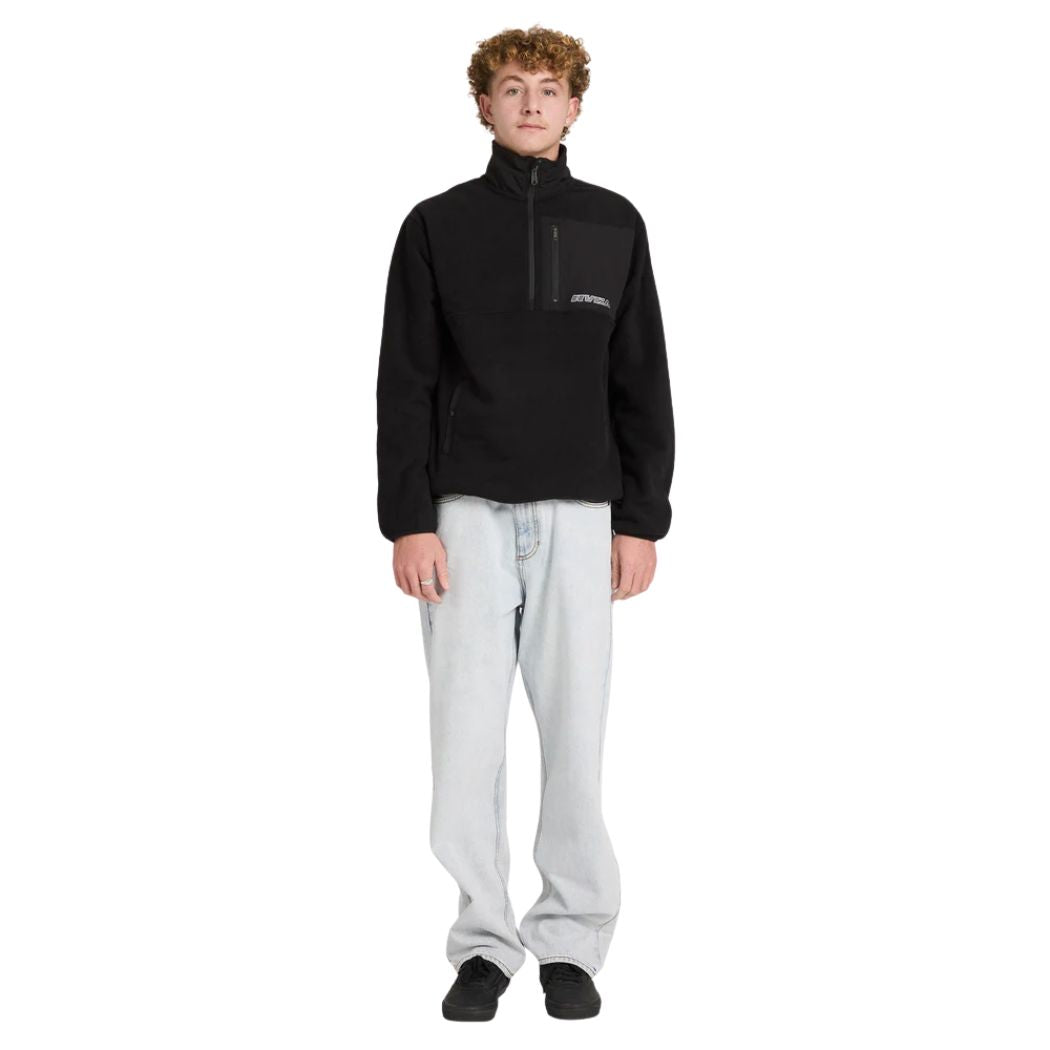 RVCA Go Mock Neck Fleece Jumper Rvca Black