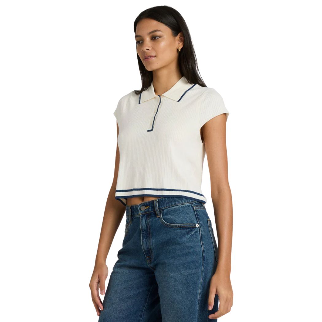 RVCA Jules Sweater Cropped Jumper Cloud