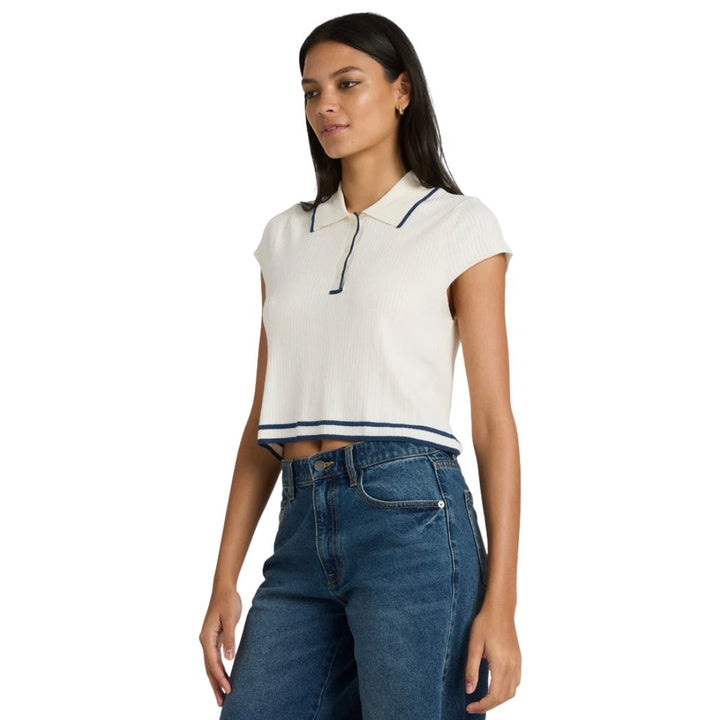 RVCA Jules Sweater Cropped Jumper Cloud