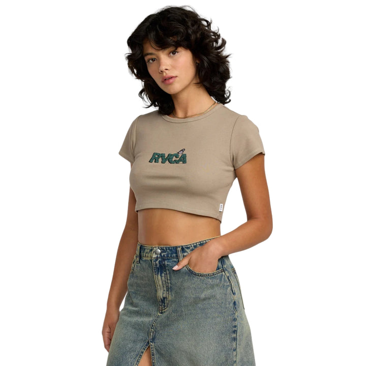 RVCA Stoned Baby Tee Desert Taupe