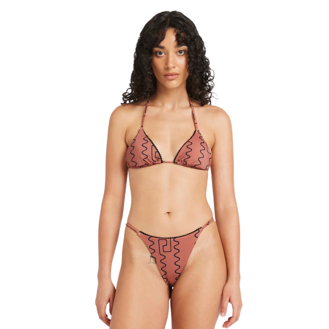 RVCA Thought Pattern Triangle Top Mahogany