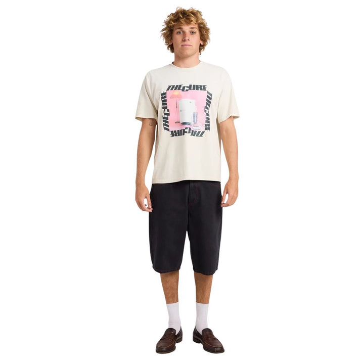 RVCA Three Imaginary Boys Tee Silver Bleach