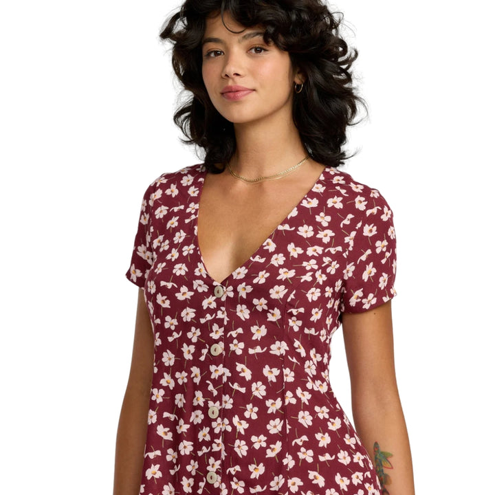 RVCA Understated Dress Cranberry