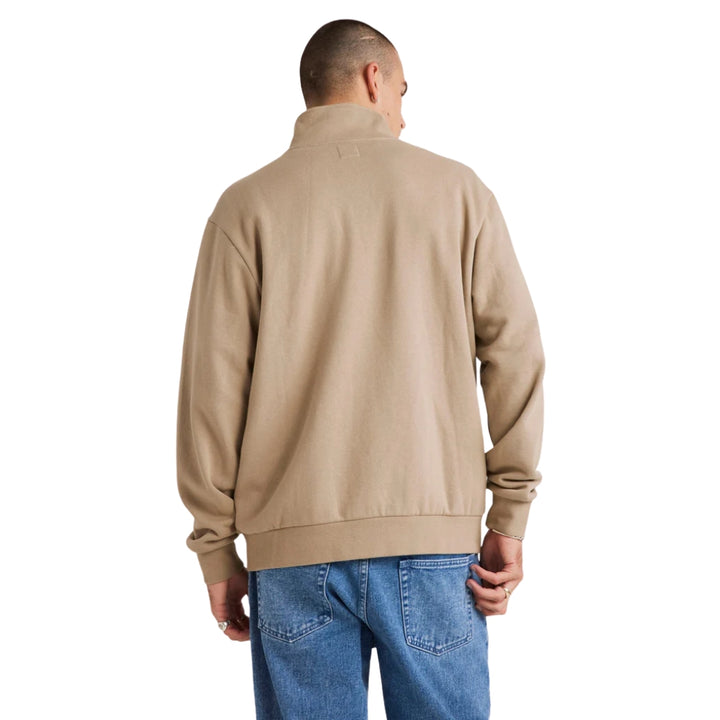 RVCA United Half Zip Crew Mushroom