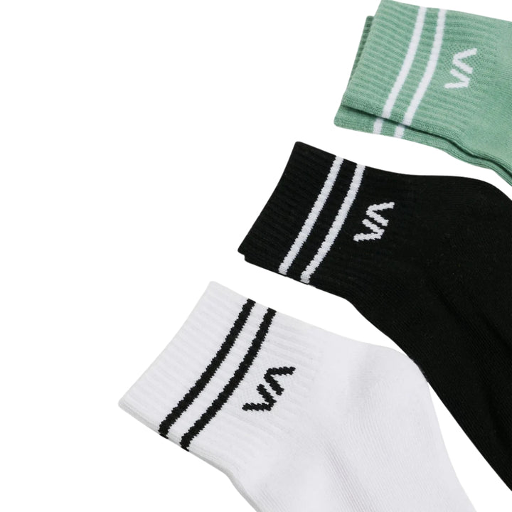 RVCA VA Mini Crew Sock 3 Pack Green Haze