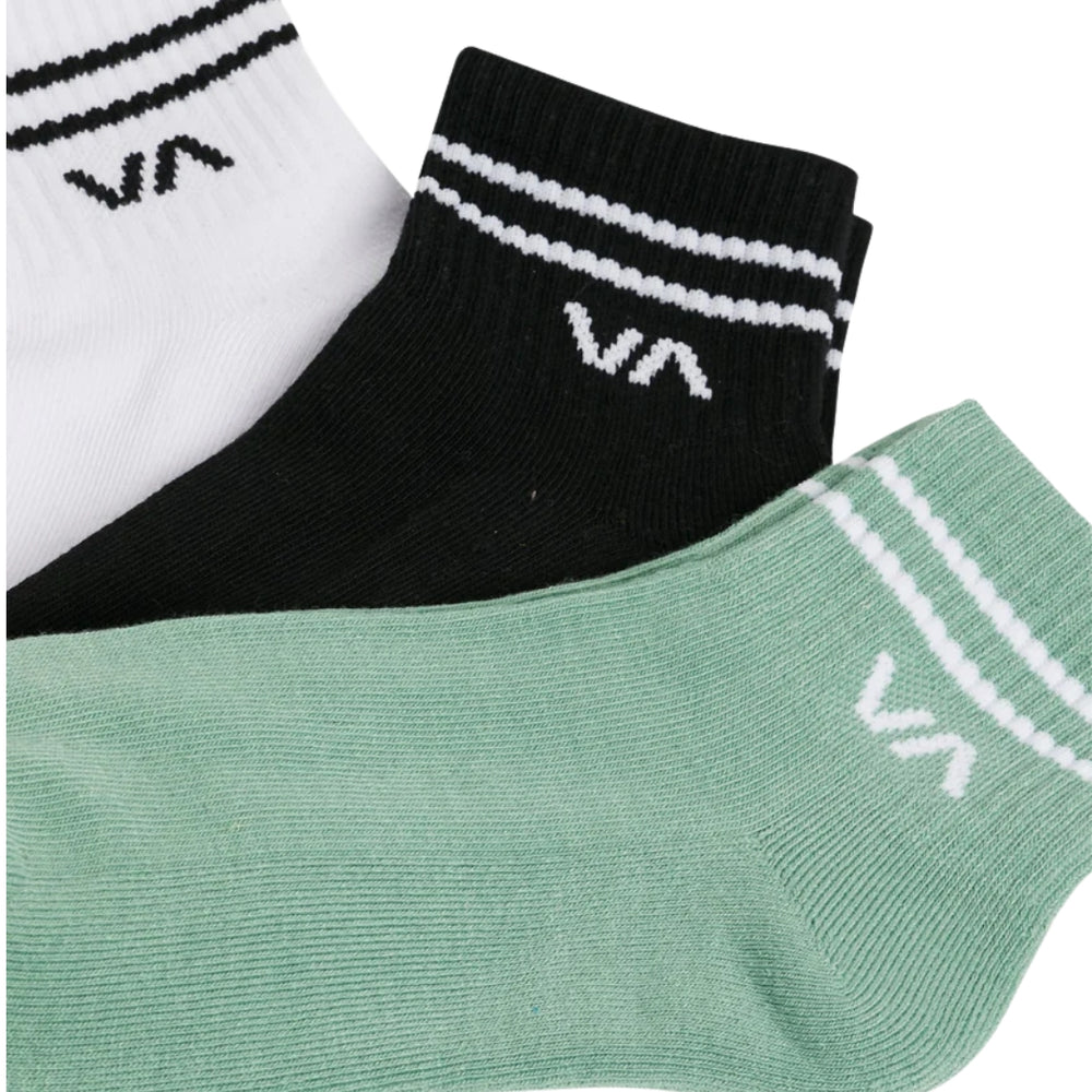 RVCA VA Mini Crew Sock 3 Pack Green Haze