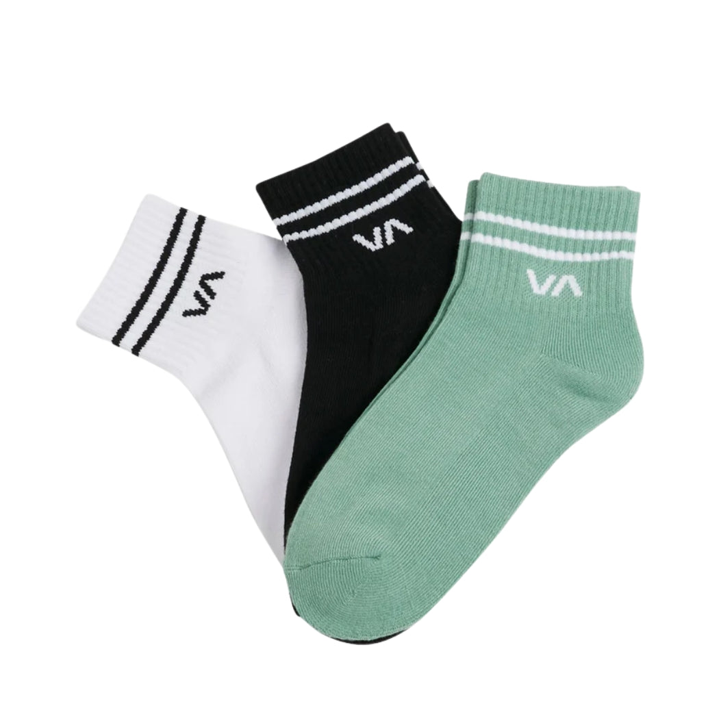RVCA VA Mini Crew Sock 3 Pack Green Haze