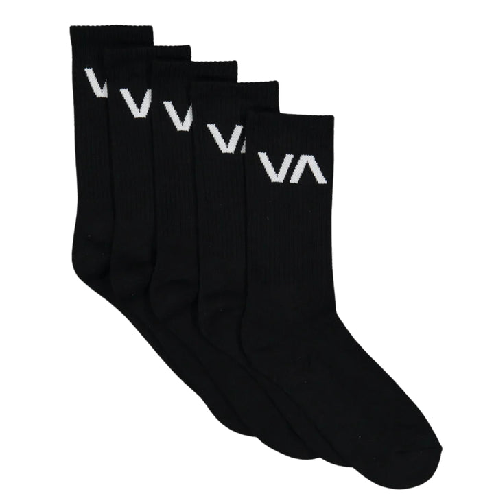 RVCA VA Sport Sock 5 Pack Black
