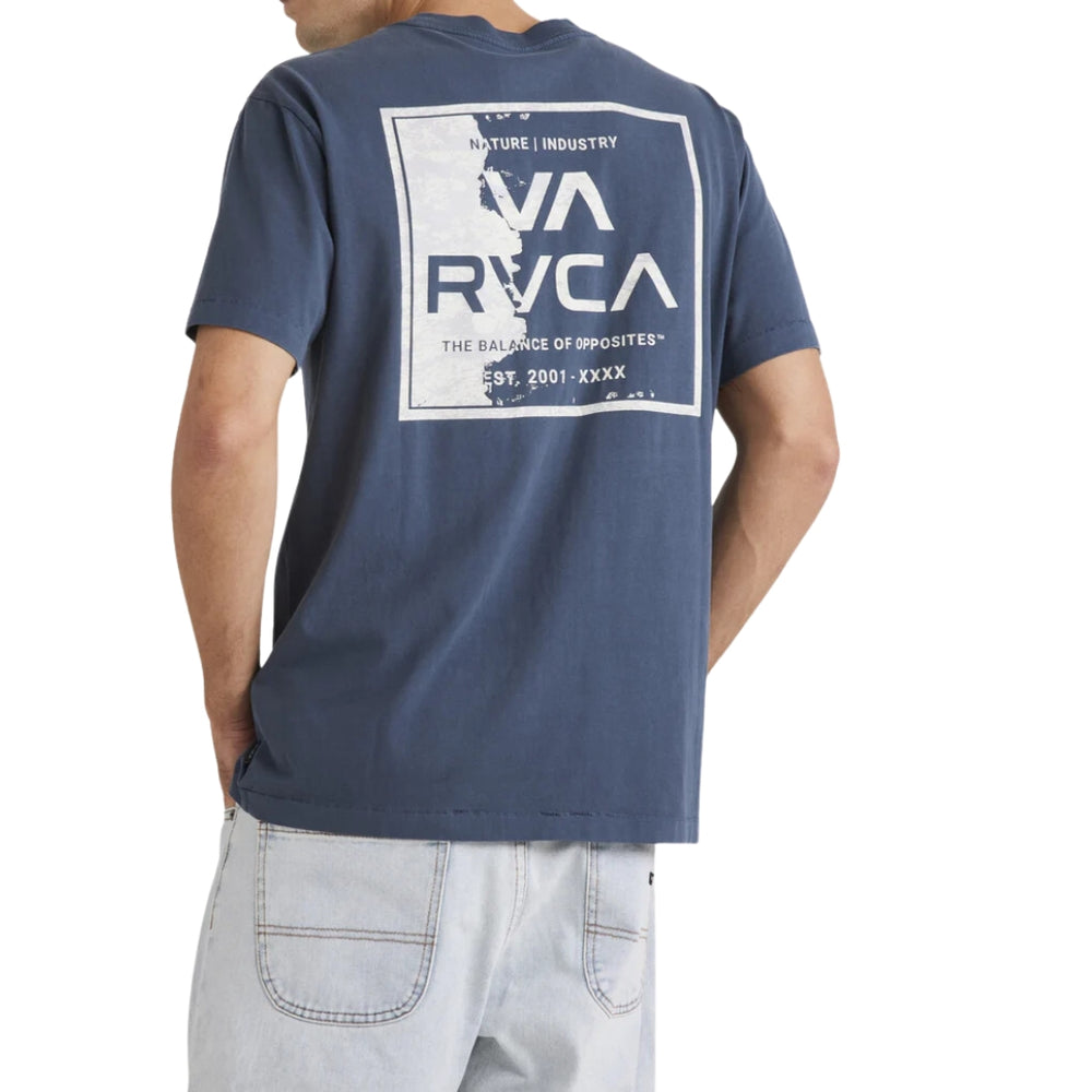 RVCA VA Torn Short Sleeve Tee Petrol Blue