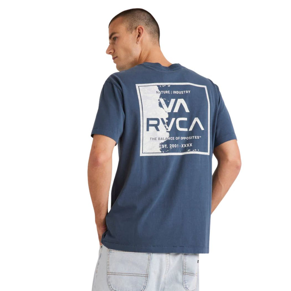 RVCA VA Torn Short Sleeve Tee Petrol Blue