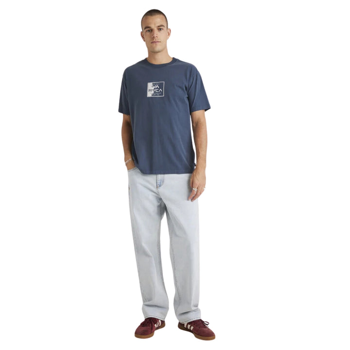 RVCA VA Torn Short Sleeve Tee Petrol Blue