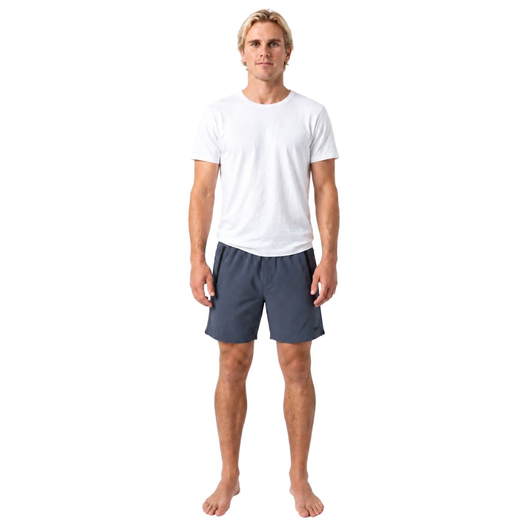 RVCA Yogger Stretch 17 Walkshort Washed Blue