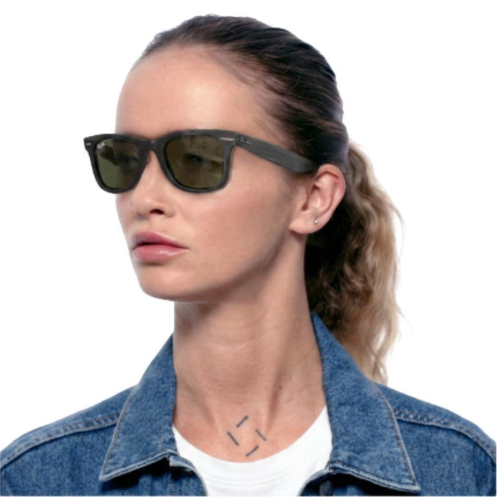 Ray Ban RB2140 Original Wayfarer Bio Based Black Green