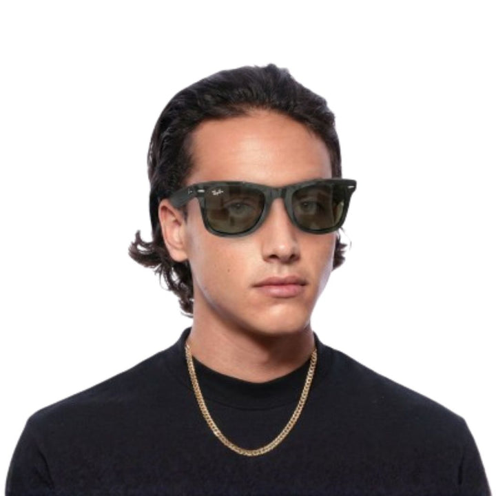 Ray Ban RB2140 Original Wayfarer Bio Based Black Green