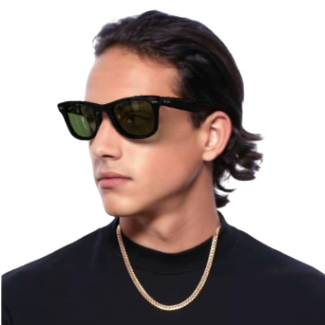 Ray Ban RB2140 Original Wayfarer Classic Black Green Polar