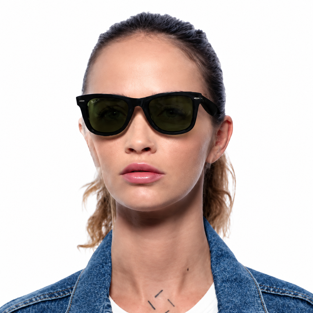 Ray Ban RB2140 Original Wayfarer Classic Black Green Polar