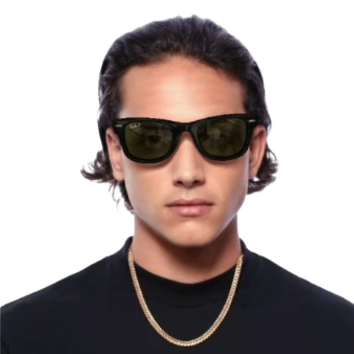Ray Ban RB2140 Original Wayfarer Classic Black Green Polar