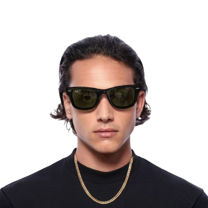 Ray Ban RB2140 Original Wayfarer Classic Black Green Polar