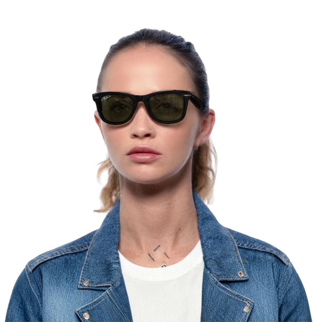 Ray Ban RB2140 Original Wayfarer Classic Black Green Polar
