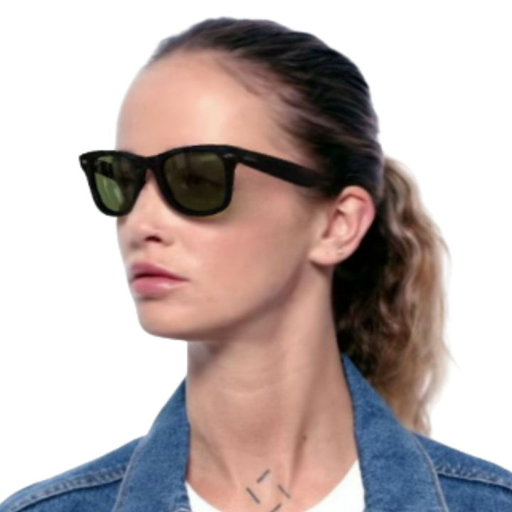 Ray Ban RB2140 Original Wayfarer Classic Black Green Polar