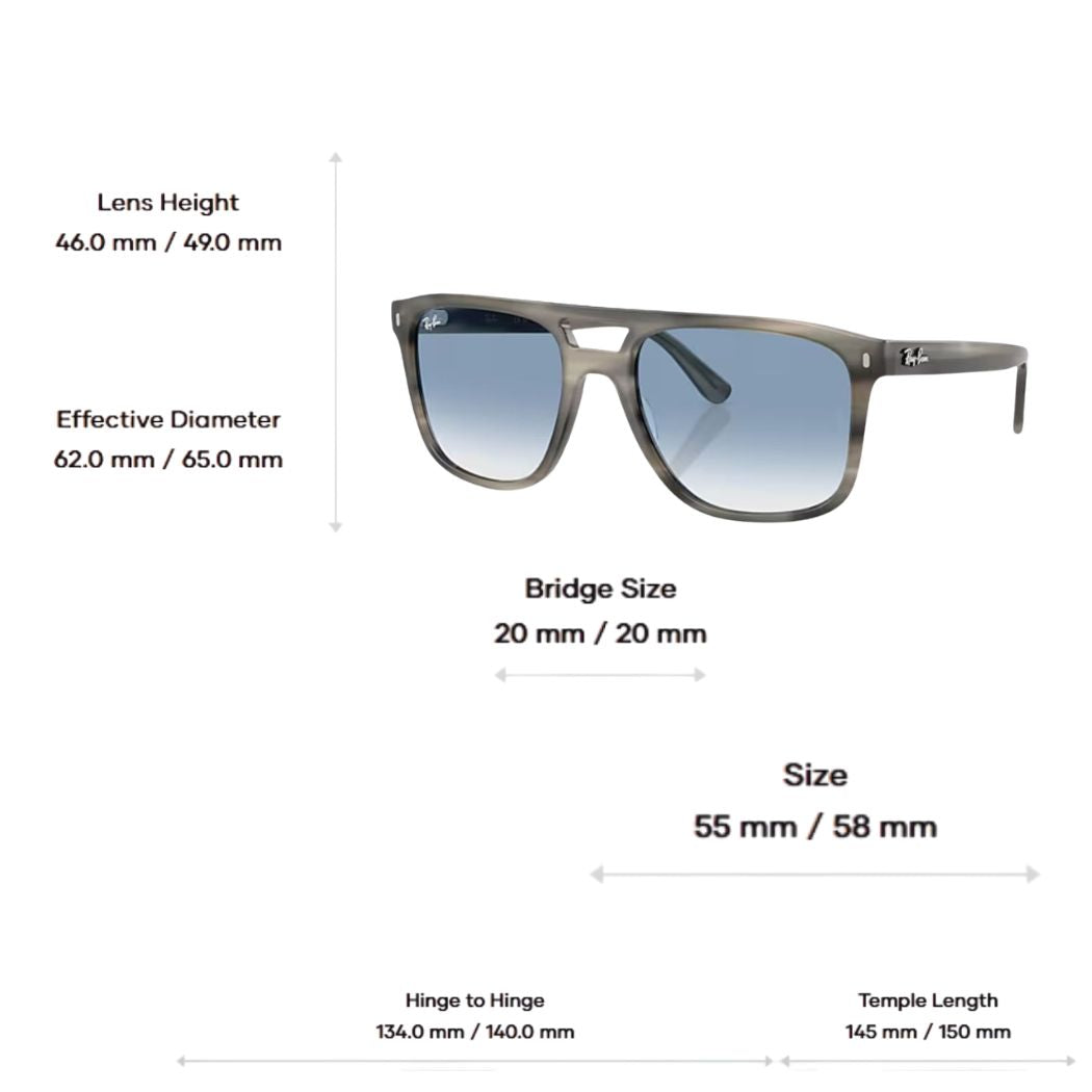 Ray Ban RB2213 Havana Grey Clear Blue Gradient