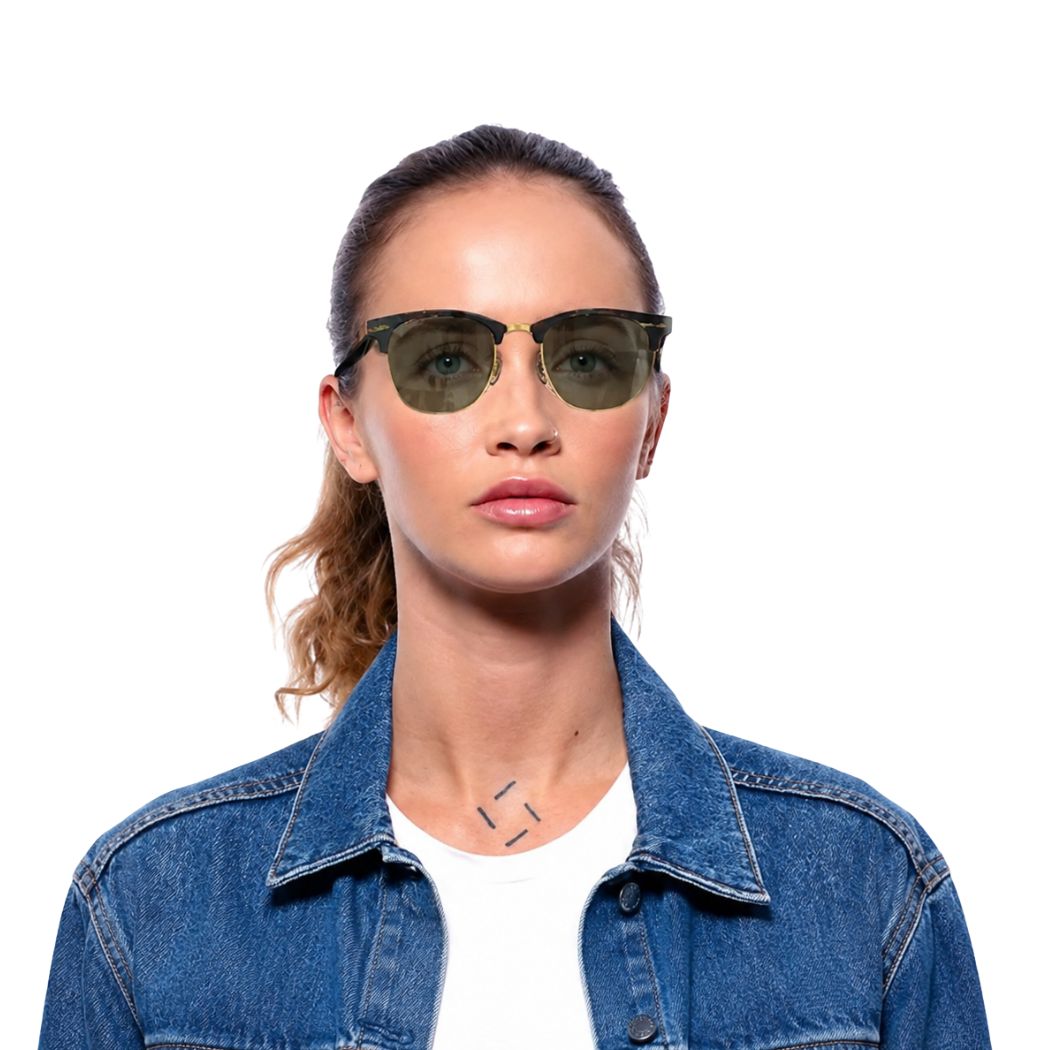 Ray Ban RB3016 Clubmaster Black G15 Green Polar 51