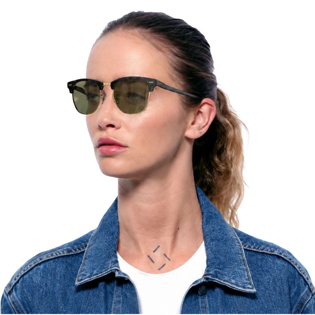 Ray Ban RB3016 Clubmaster Black G15 Green Polar 51