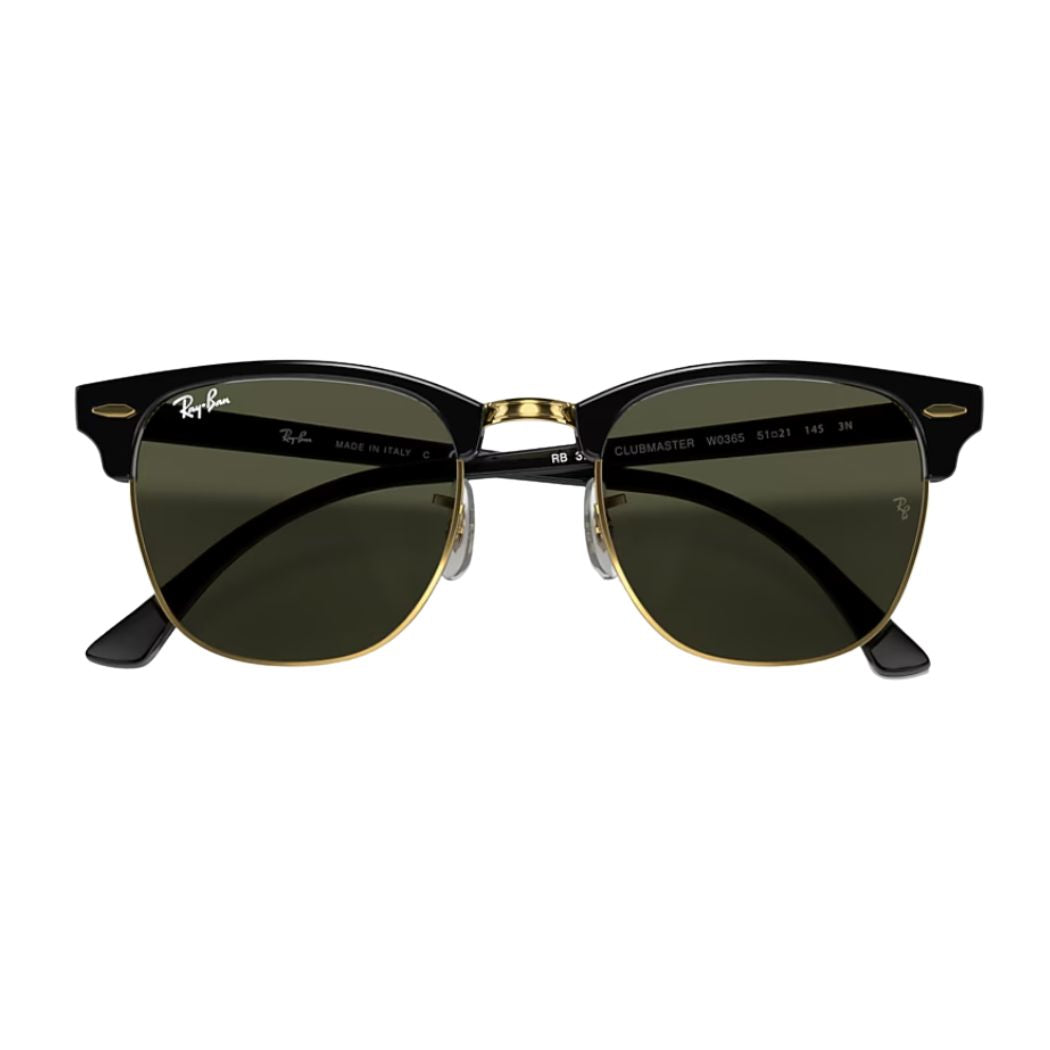 Ray Ban RB3016 Clubmaster Black On Arista G15 Green