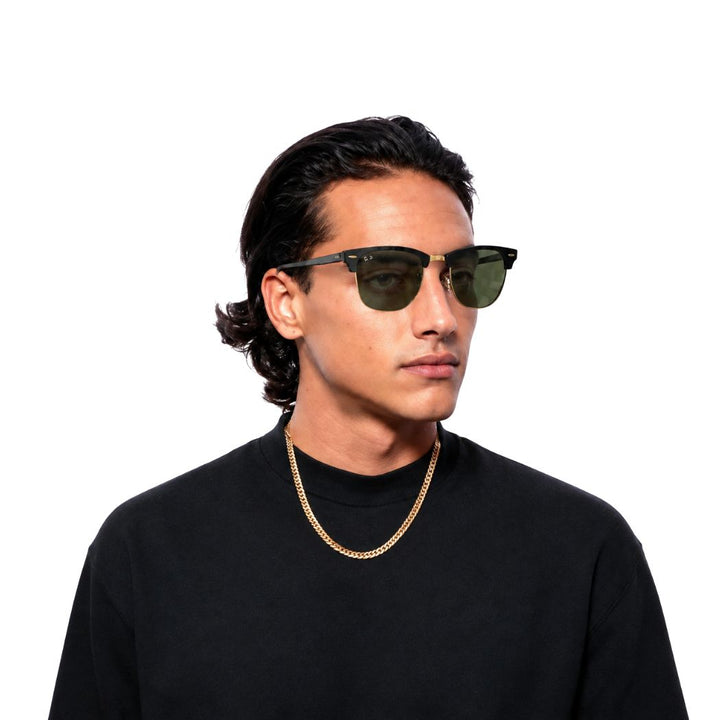 Ray Ban RB3016 Clubmaster Black On Arista G15 Green 