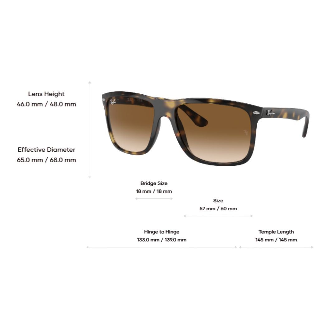 Ray Ban RB4547 Boyfriend Two Havana Clear Gradient Brown